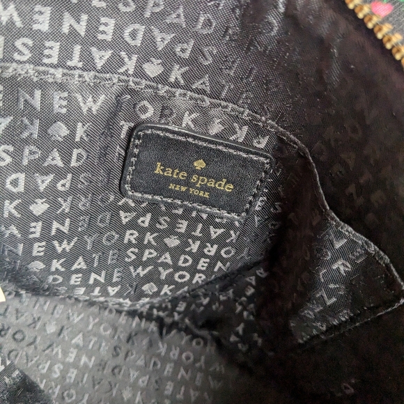 Kate Spade Wellesley Hanna Black and Cream Polkadot Crossbody Purse - Picture 7 of 8